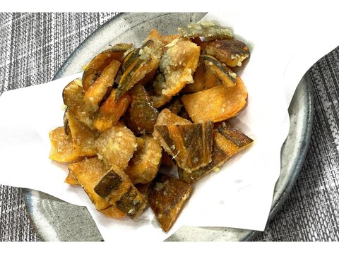 かぼちゃの皮の唐揚げ★動画あり★